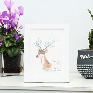 Simple Photo Frame Table, Hanging Wall, Picture Frame Teninches White 8x10